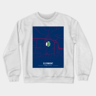 Stade Gabriel-Montpied Map Design Crewneck Sweatshirt